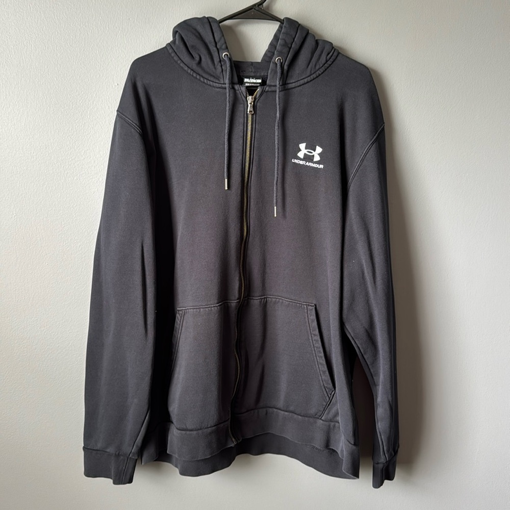 Under Armour Black Men’s Full Zip Hoodie Sweatshirt 2XL